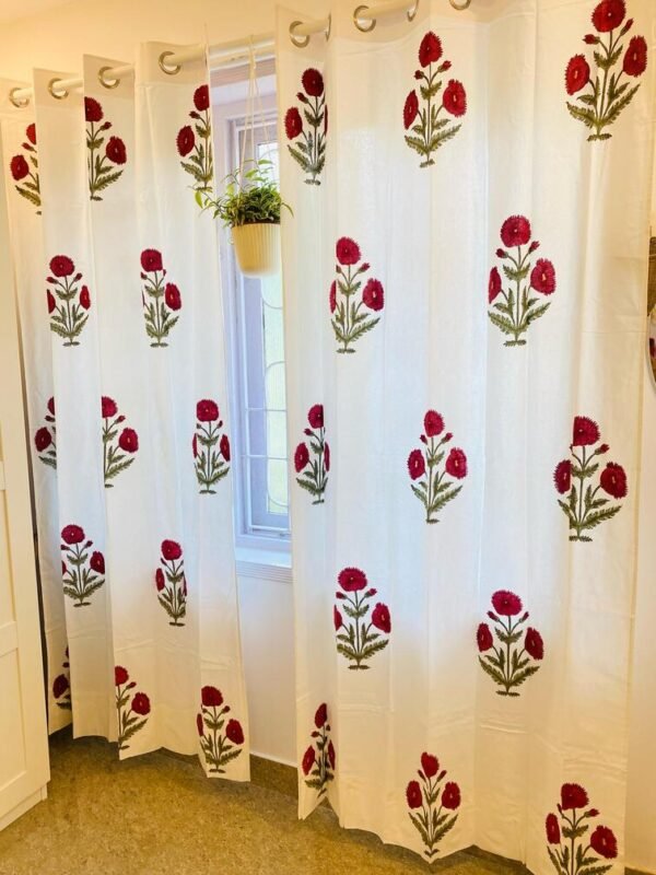 Gulsher - hand block printed curtains