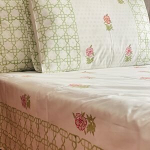 BLUSHFIELD - Block printed bed sheet set