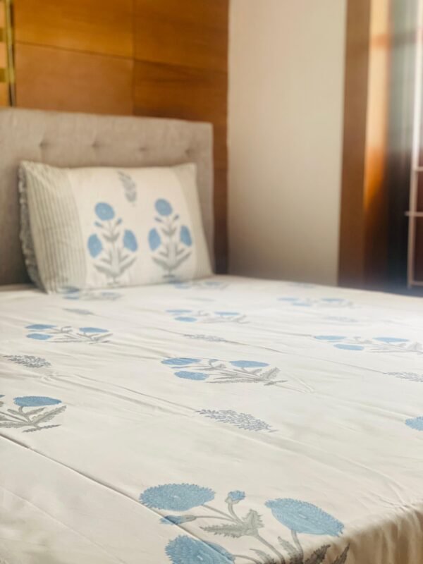 BAAD-E-SABA- Block printed bed sheet set - Image 3