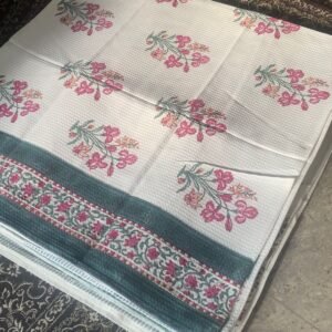 SAANJH- Block printed bath towels