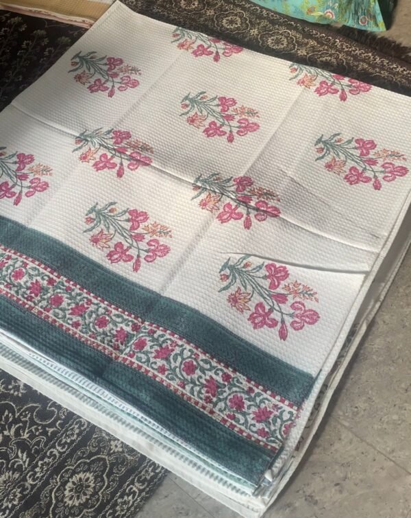 SAANJH- Block printed bath towels