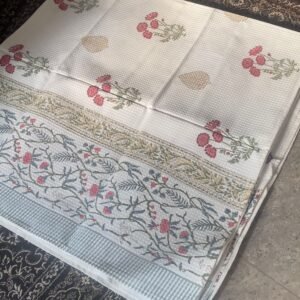 SAANJ- Block printed bath towel