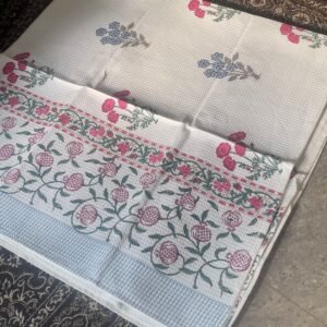 SAANJH- Block printed bed sheet