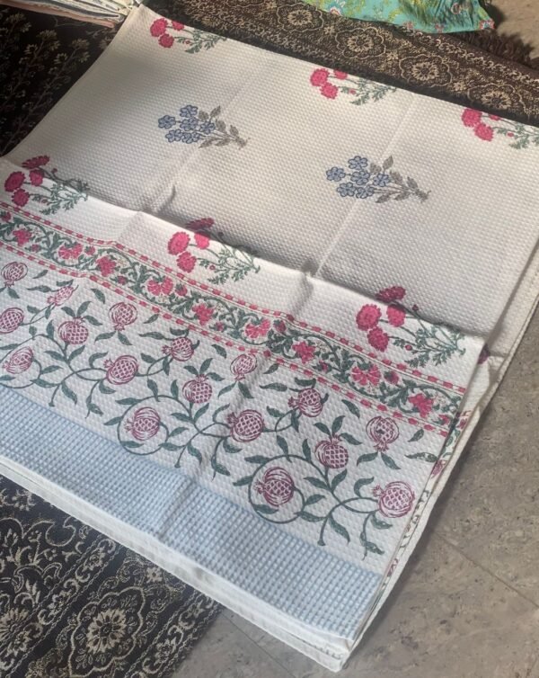 SAANJH- Block printed bed sheet