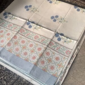 SAANJH- Block printed bath towel