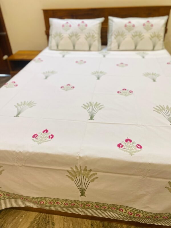 ESHAL- Block printed bed sheet set - Image 4