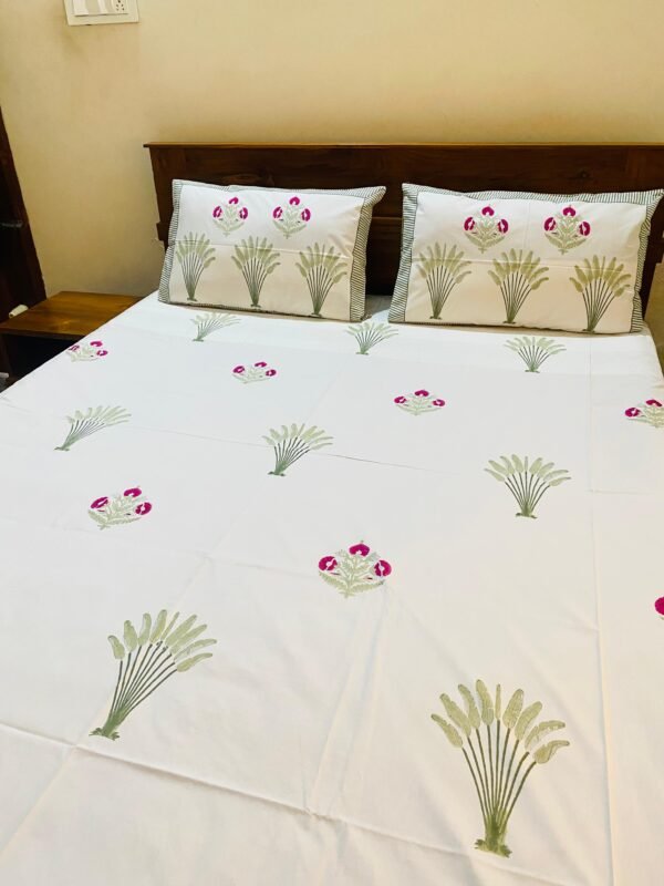 ESHAL- Block printed bed sheet set - Image 2
