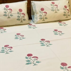 GULZAAR- Block printed bed sheet set