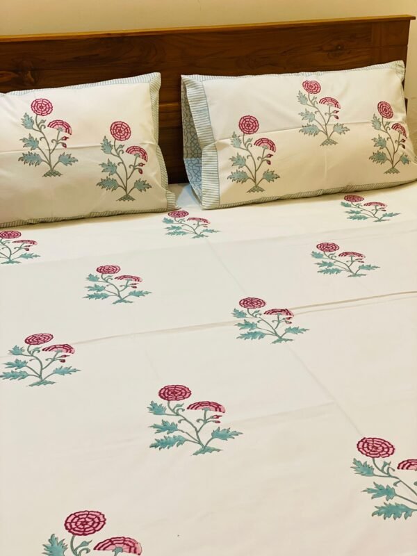 GULZAAR- Block printed bed sheet set
