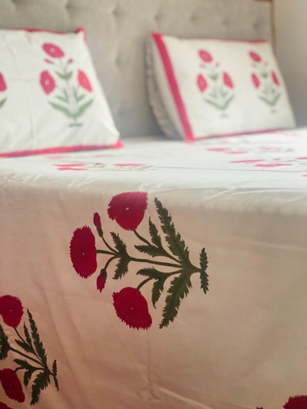 GULSHER Block printed bed sheet set