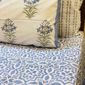 NUKHATH- Block printed bed sheet set