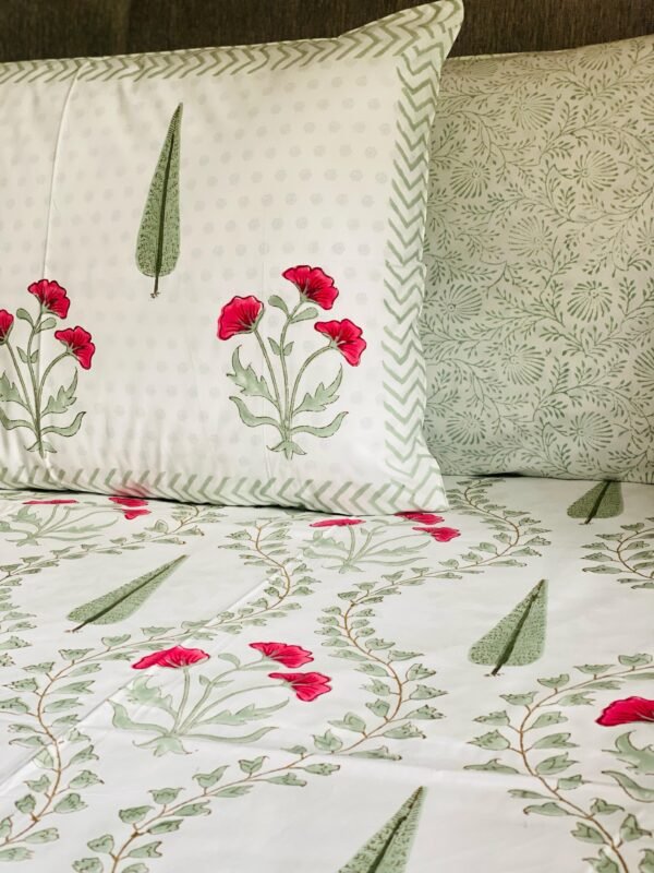 NOOR - Block printed bed sheet set