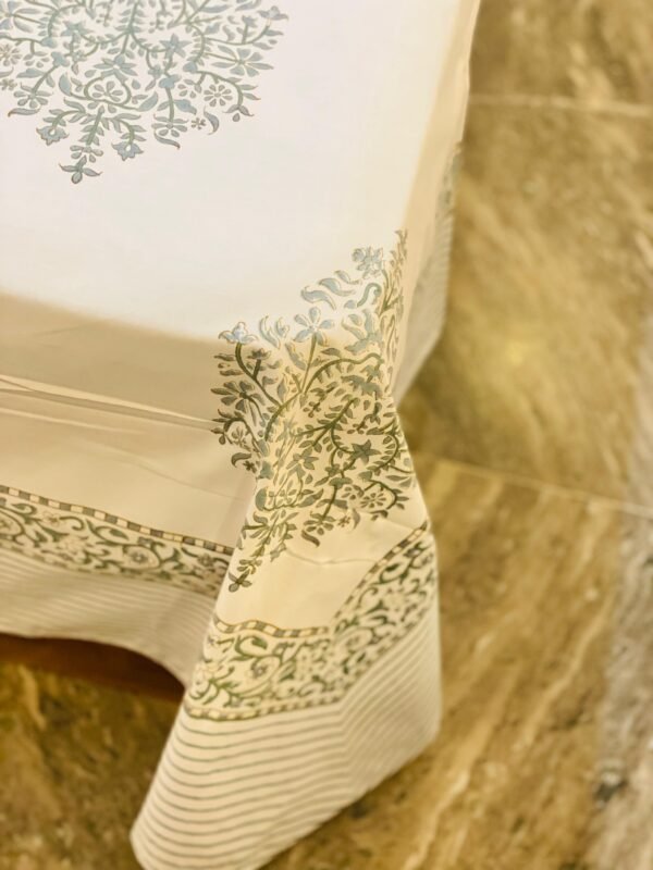 PASHMEENA KHWAB- Block printed bed sheet set - Image 4