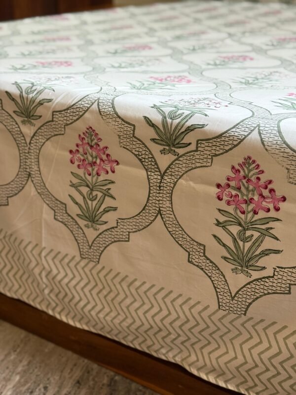 GRID LUXE - Block printed bed sheet set - Image 3