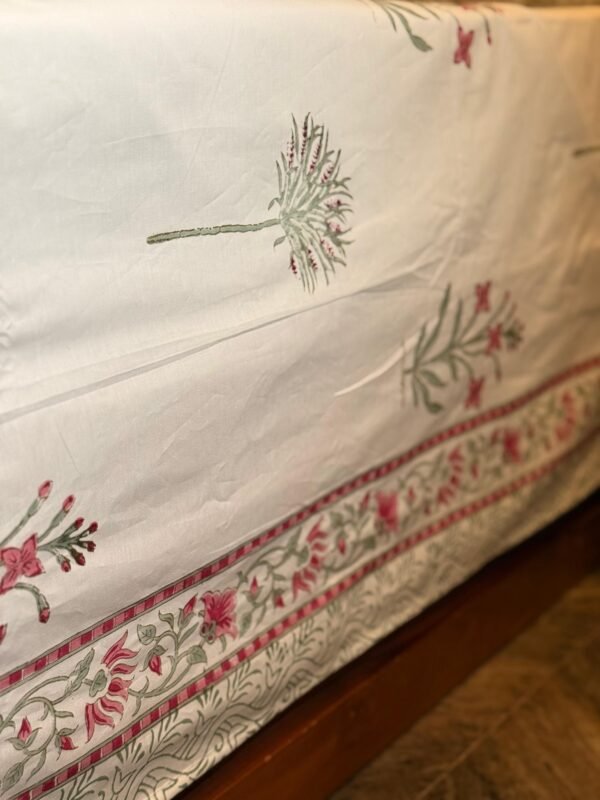 MAKHMAL - Block printed bed sheet set - Image 4
