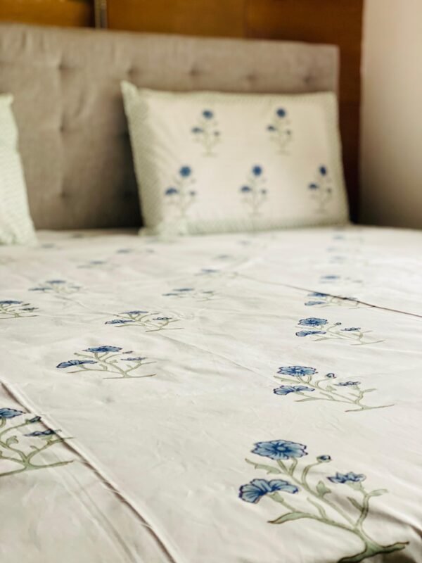 SHABNAM - Block printed bed sheet set - Image 4