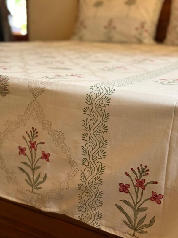 MAKHMAL - Block printed bed sheet set - Image 3