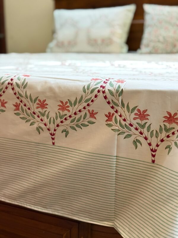 TRELLIS TOUCH - Block printed bed sheet set - Image 3
