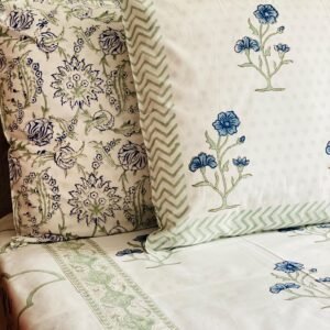 SHABNAM - Block printed bed sheet set
