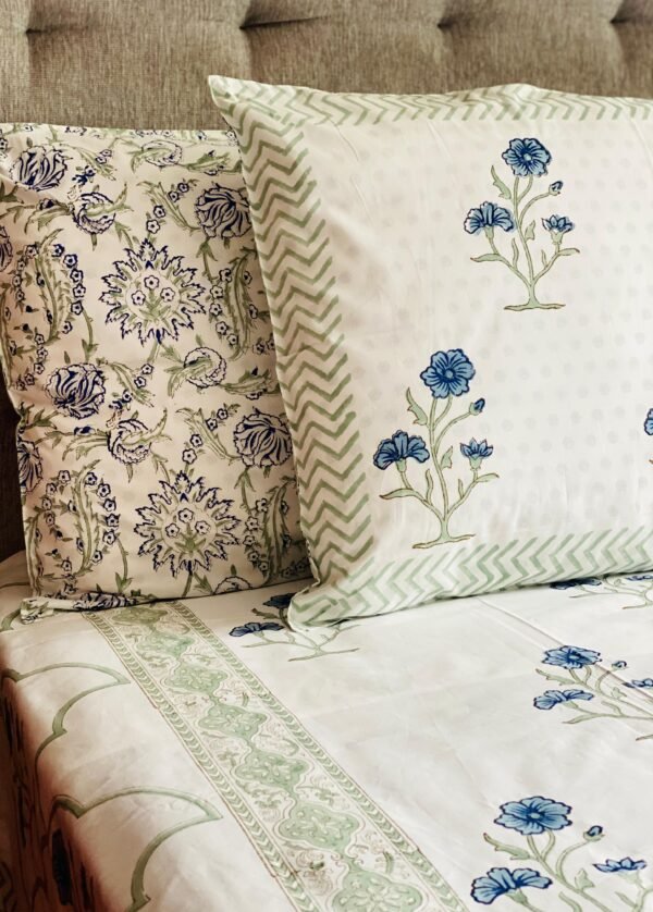 SHABNAM - Block printed bed sheet set
