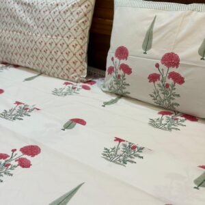 GULNAAR BHAAG - Block printed bed sheet set