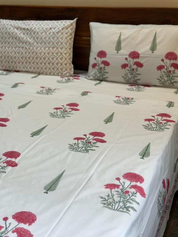 GULNAAR BHAAG - Block printed bed sheet set - Image 2