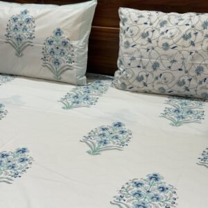 NEELKAMAL - Block printed bed sheet set