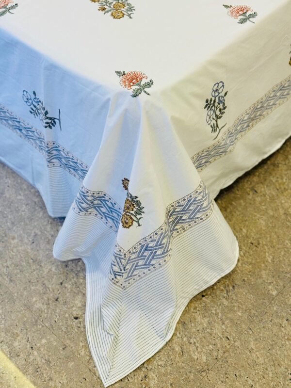BLOSSOM TRAIL - Block printed bed sheet set - Image 4