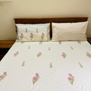 GUL AFSHAN - Block printed bed sheet set