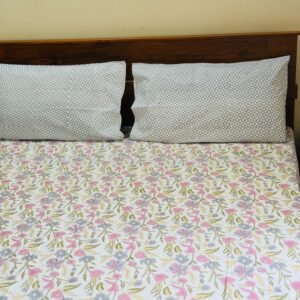 HAZE - Block printed bed sheet set