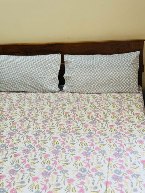HAZE - Block printed bed sheet set