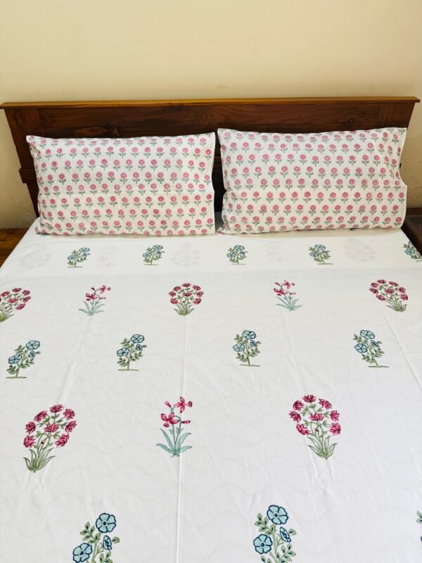 CHANDNI - Block printed bed sheet set