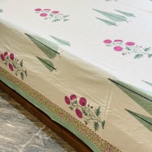 ROSE BREEZE - Block printed bed sheet set