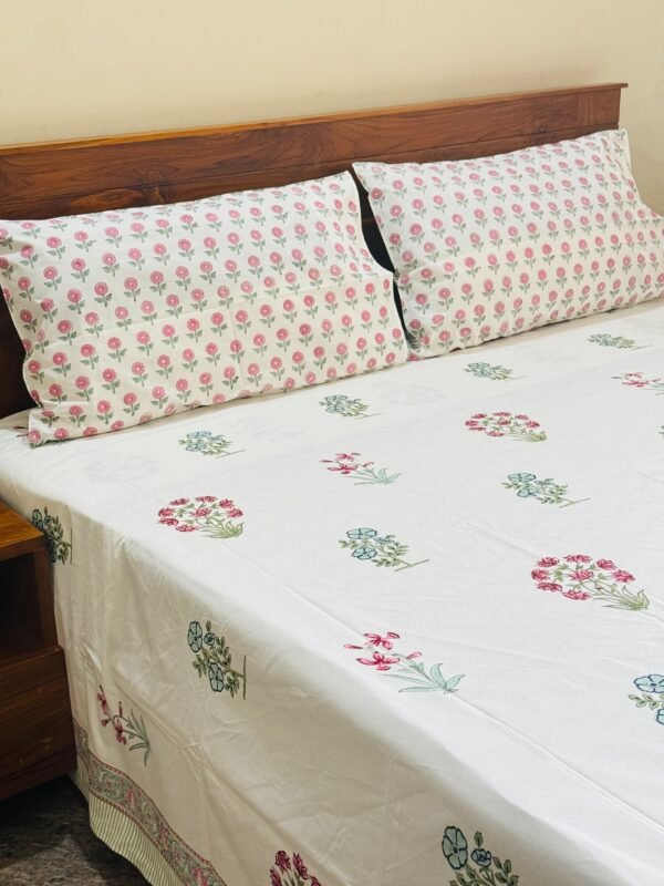 CHANDNI - Block printed bed sheet set - Image 2
