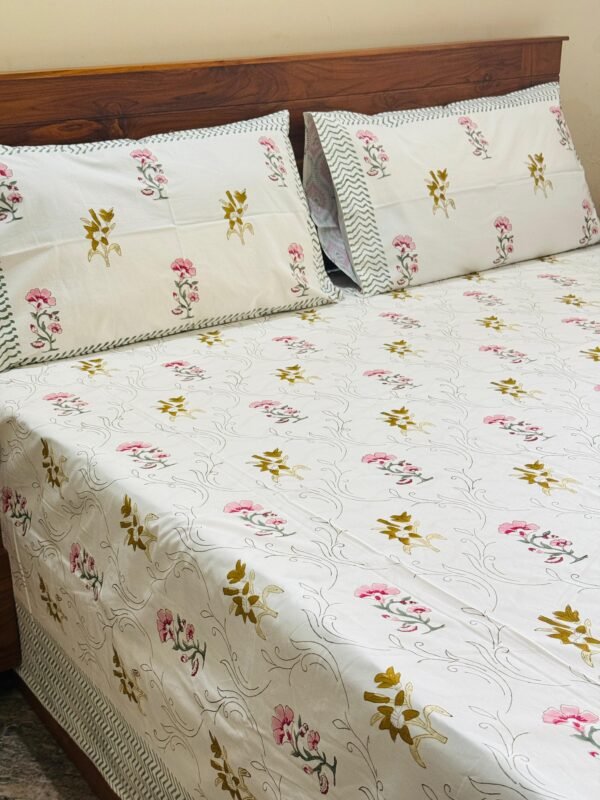 CHAMAN ZAR - Block printed bed sheet set - Image 4