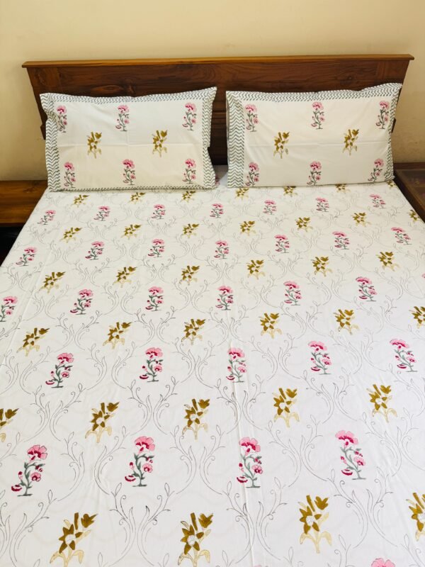 CHAMAN ZAR - Block printed bed sheet set