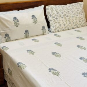 MEHERBAAN - Block printed bed sheet set