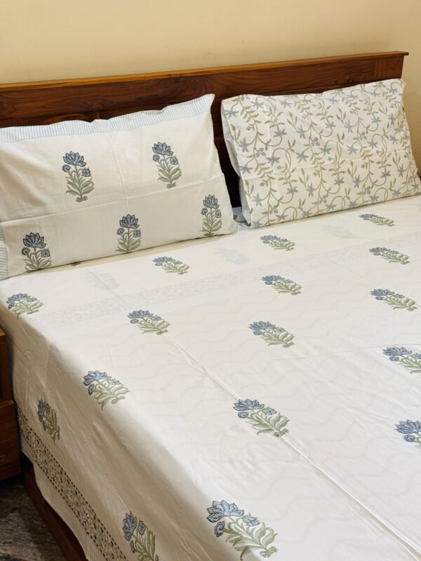 MEHERBAAN - Block printed bed sheet set