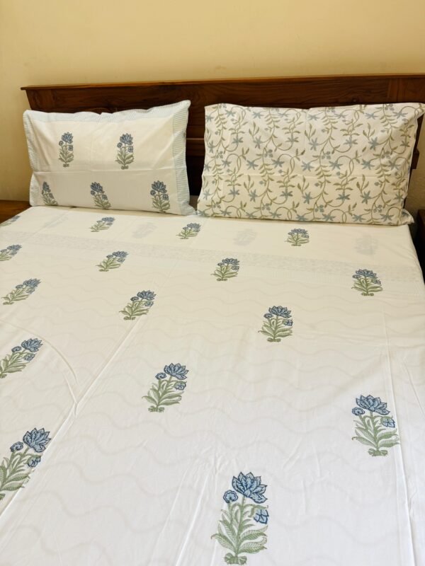 MEHERBAAN - Block printed bed sheet set - Image 3