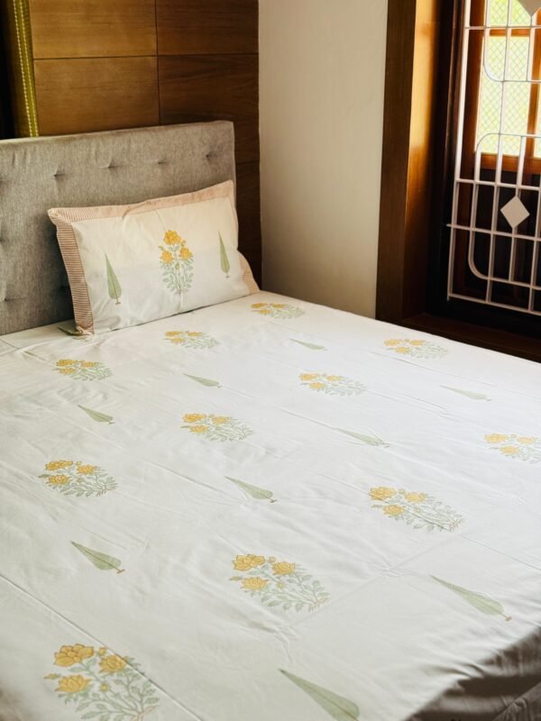 Block printed bed sheet set - Image 3