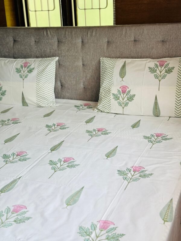 Block printed bed sheet set - Image 3