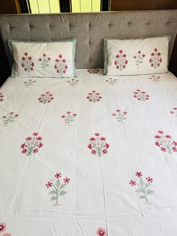 Block printed bed sheet set - Image 3
