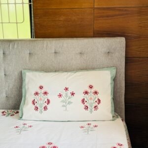 Block printed bed sheet set
