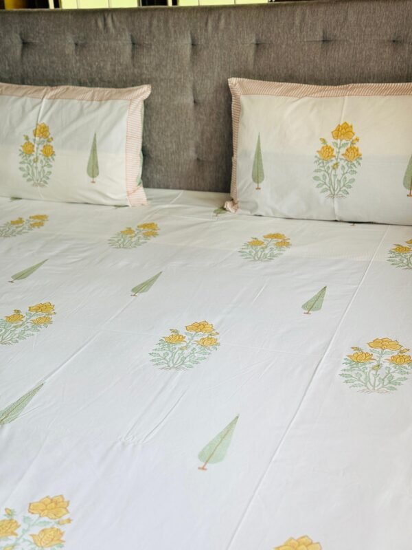Block printed bed sheet set - Image 2