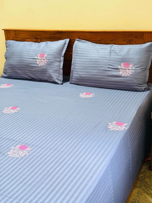 cross stitch embroidery bed sheet set - Image 3