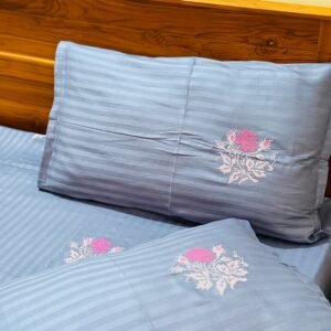 cross stitch embroidery bed sheet set