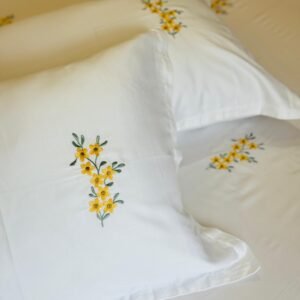 LEMON BLOSSOM - Embroidery bed sheet set