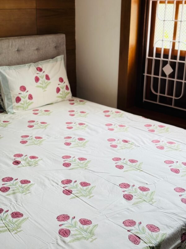 Block printed bed sheet set - Image 2