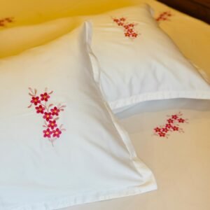 BLUSH BLOSSOM - Embroidery bed sheet set