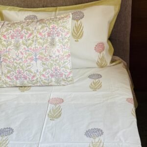 GULBADAN - Block printed bed sheet set